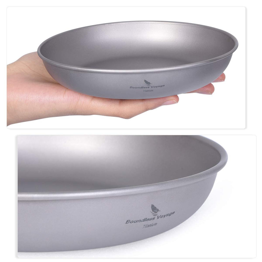 iBasingo ultralight titanium pan weighing 54g for backpacker packing