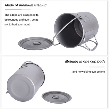 iBasingo titanium cup stackable setup for compact packing