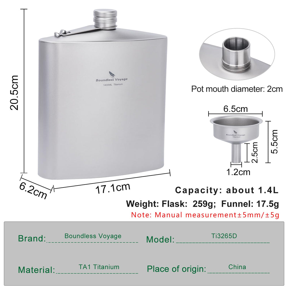 iBasingo Titanium Flask with lock-lid tether prevents spills on trails.