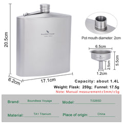 iBasingo Titanium Flask with lock-lid tether prevents spills on trails.