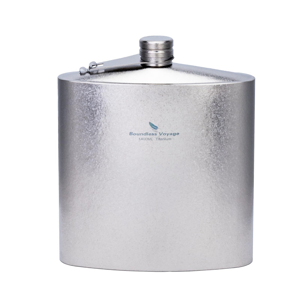 iBasingo titanium flask with rugged matte finish for outdoor durability