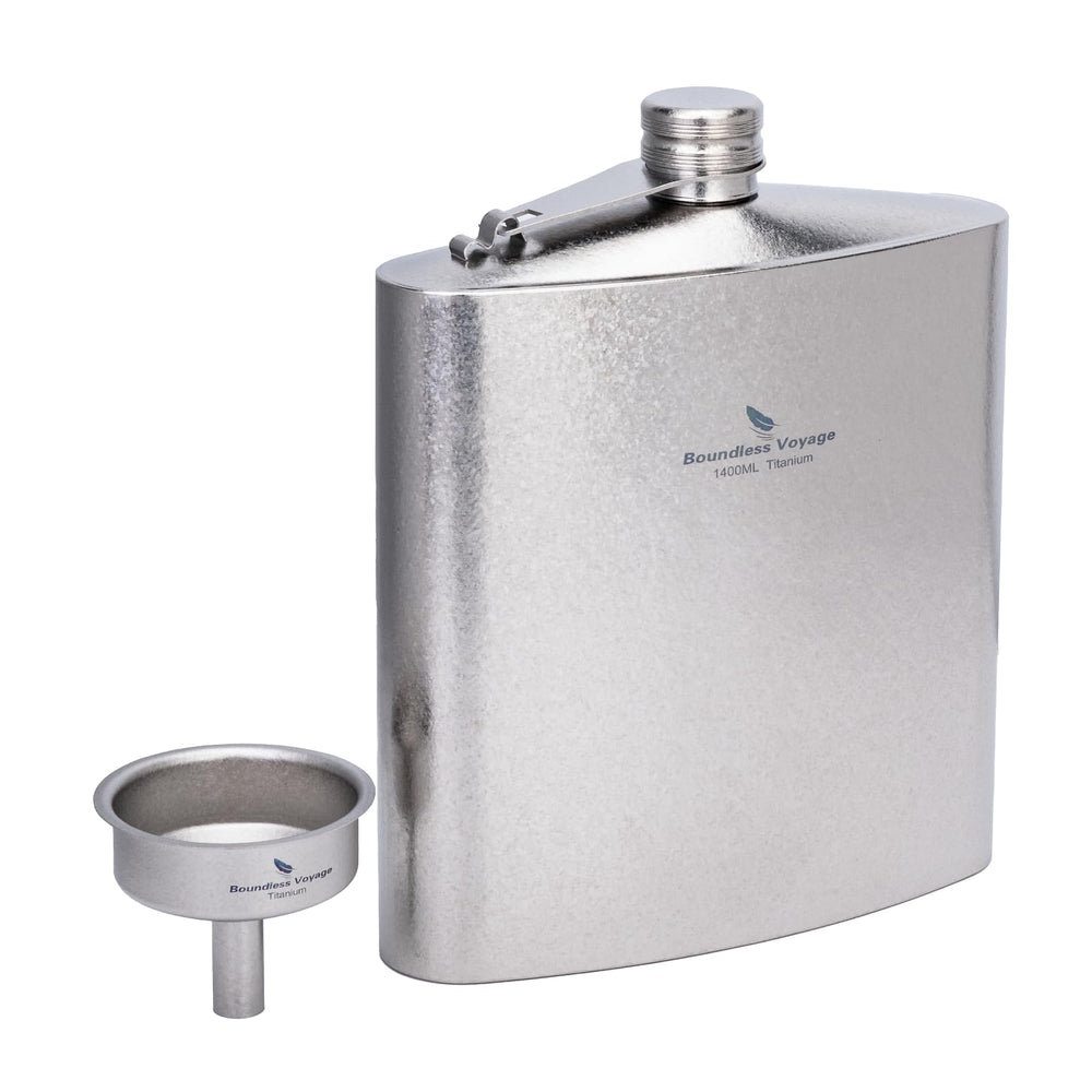 iBasingo titanium flask open flame boil capability for camping and cooking