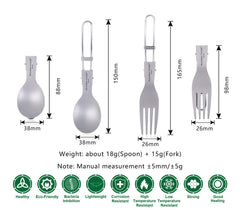 iBasingo titanium folding fork ideal for lightweight outdoor dining.