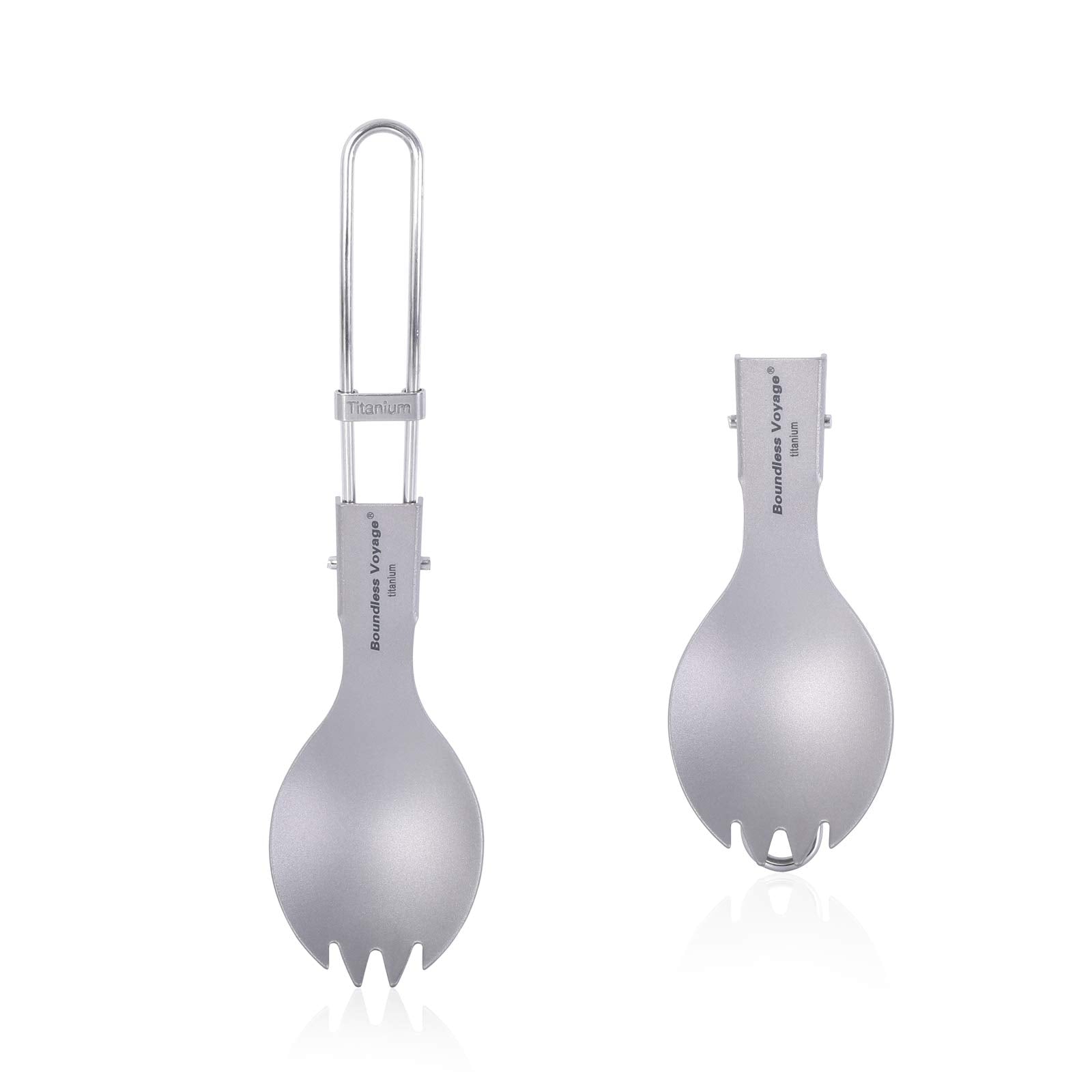 iBasingo titanium folding spork compact for camping meals