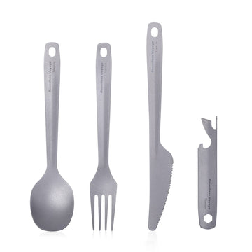 iBasingo titanium knife in compact form for easy camping meals