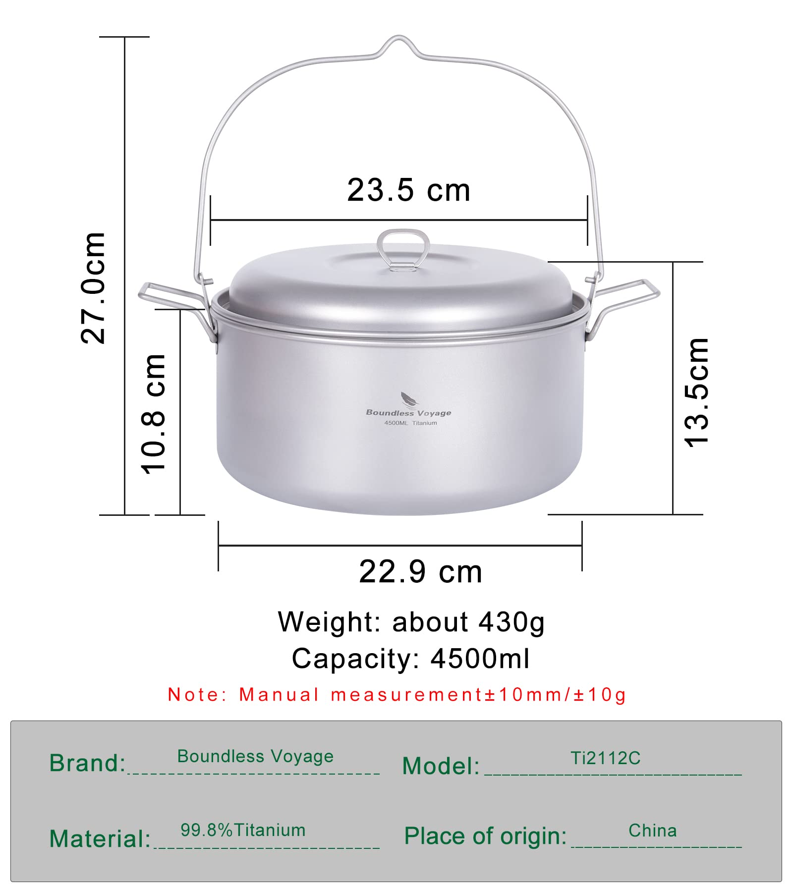 ibasingo vented titanium lid supports steam drainage