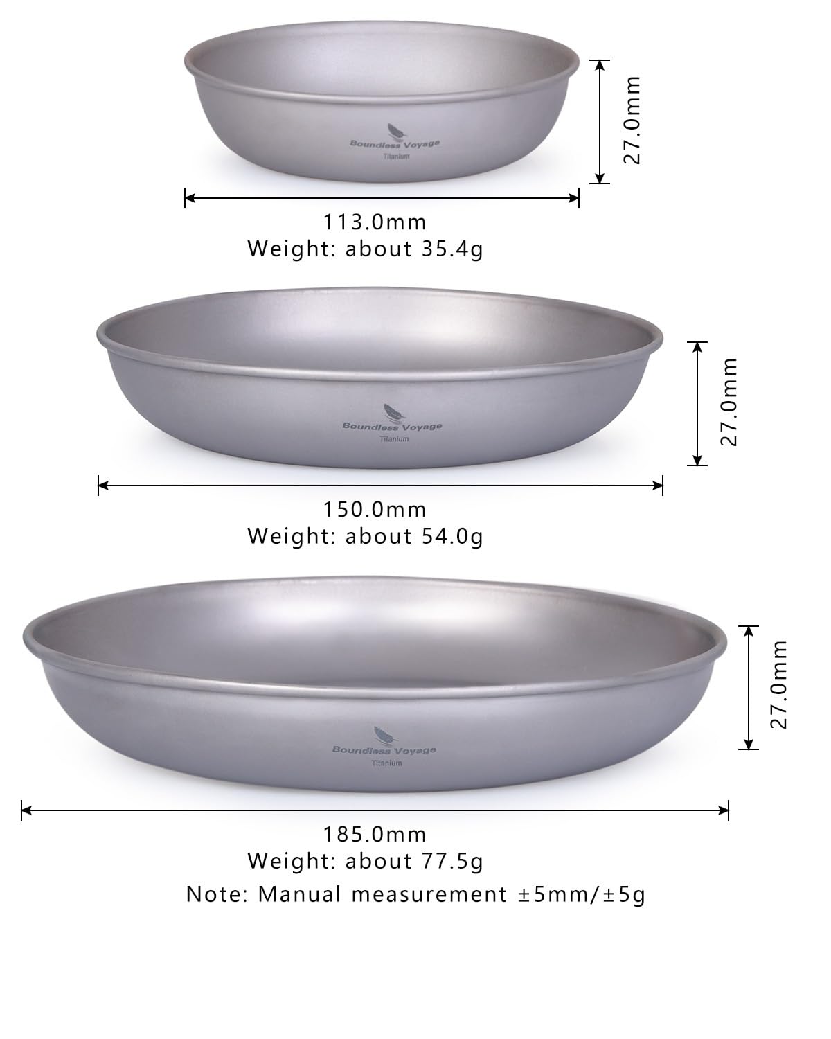iBasingo titanium middle pan ideal for boiling on trails