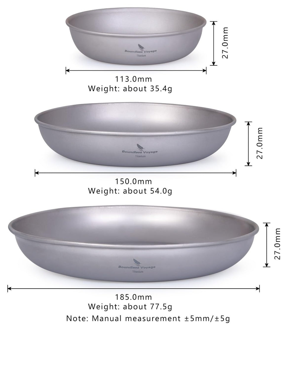iBasingo titanium middle pan ideal for boiling on trails