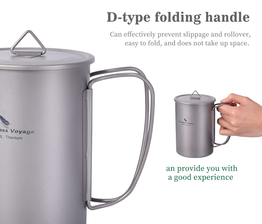 iBasingo titanium mug boiling water on open flame during camping.