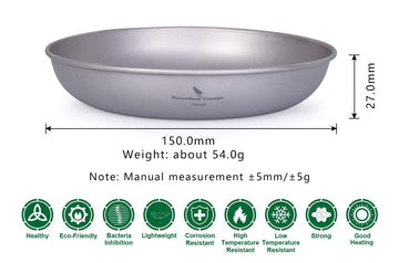 iBasingo titanium pan dish with mesh bag ready for easy outdoor transport