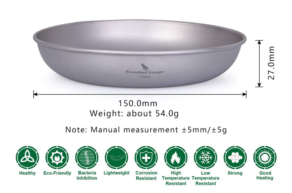 iBasingo titanium pan dish with mesh bag ready for easy outdoor transport