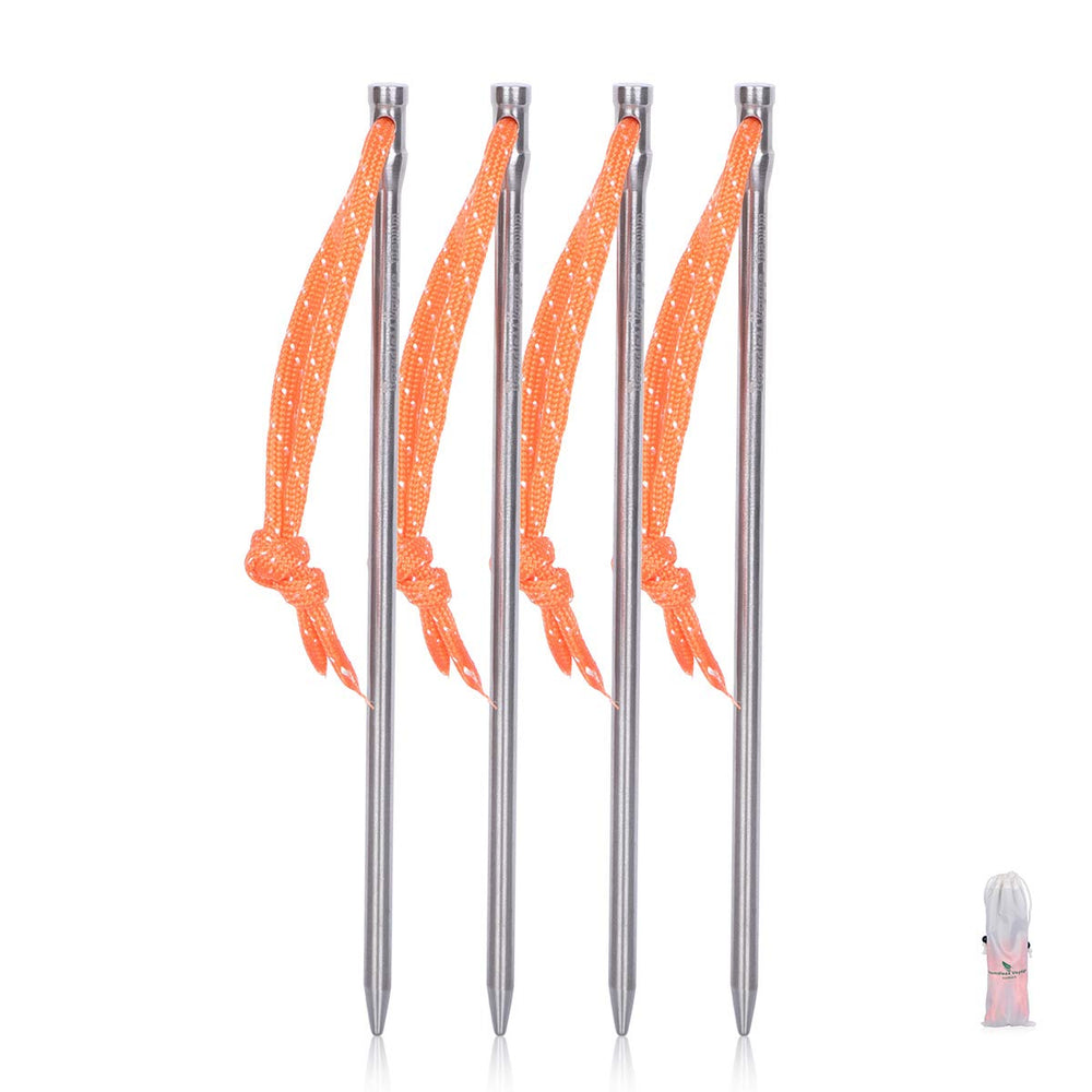 iBasingo titanium peg 165mm length for sturdy tent anchoring