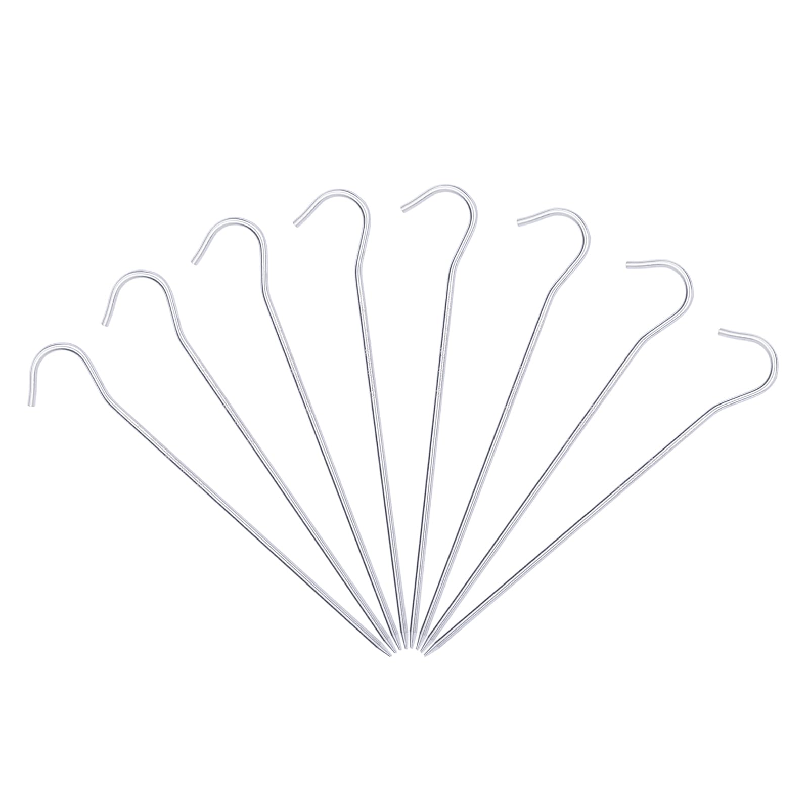 iBasingo titanium 200mm peg shows thick, sturdy design for firm ground grip