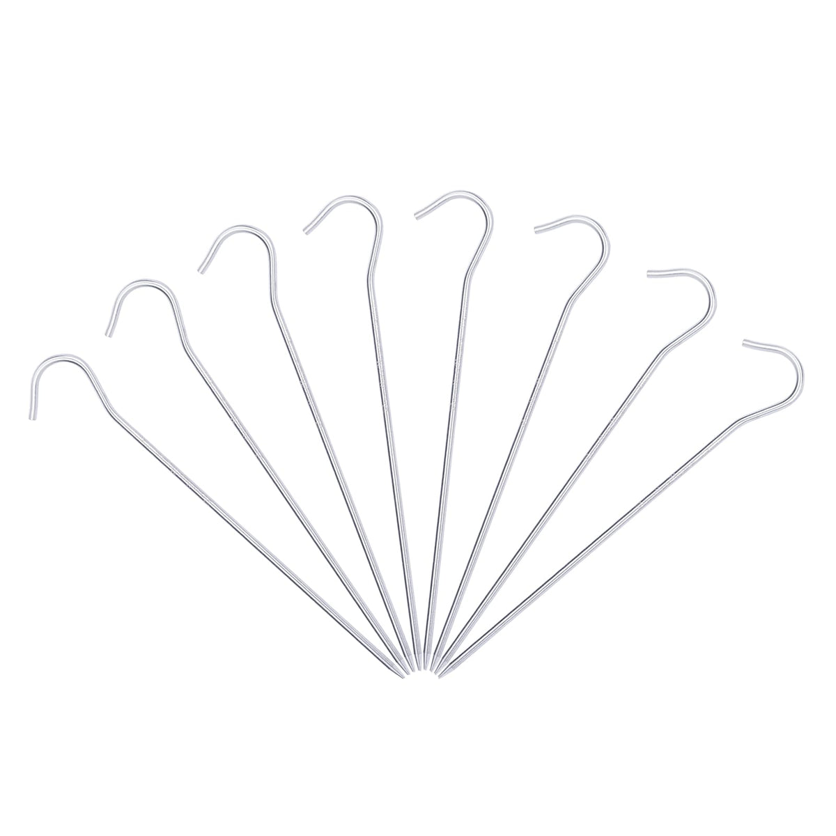 iBasingo titanium 200mm peg shows thick, sturdy design for firm ground grip