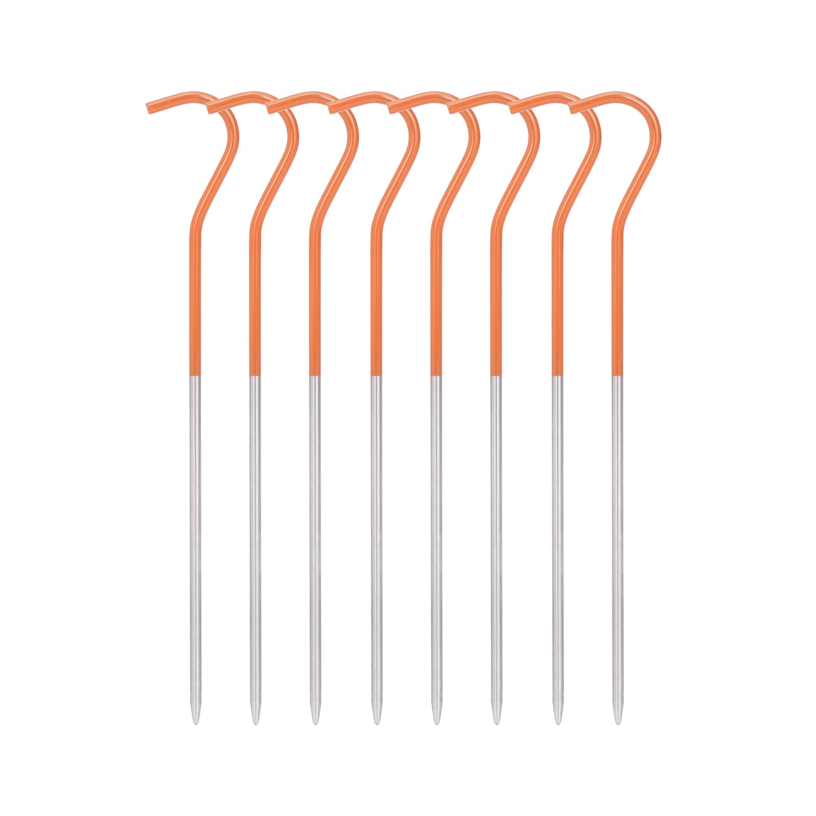 iBasingo titanium peg 8pc top view for reliable anchoring