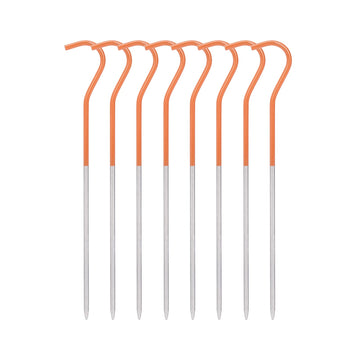 iBasingo titanium peg 8pc top view for reliable anchoring