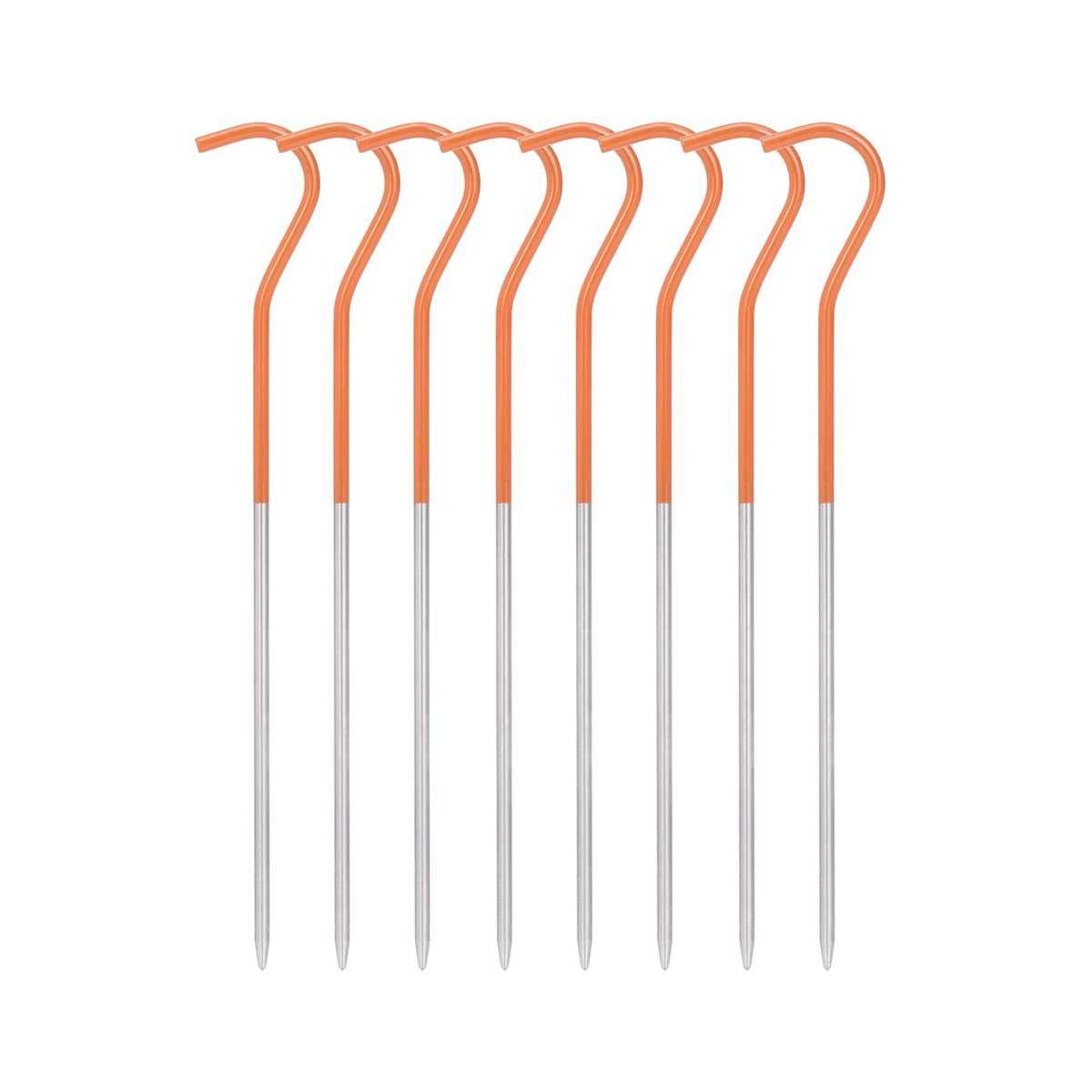 iBasingo titanium peg 8pc top view for reliable anchoring