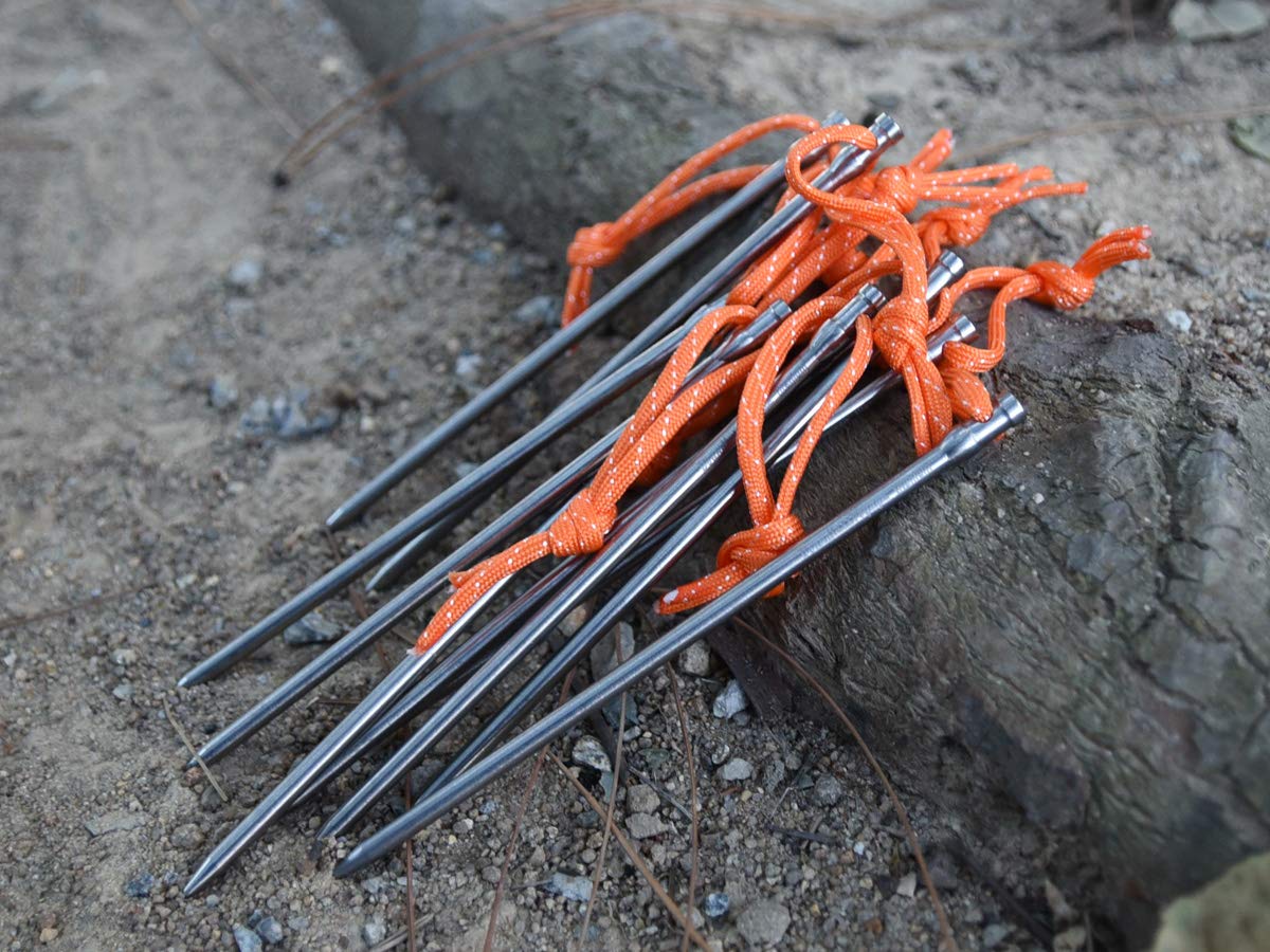 iBasingo camping-ready titanium peg for backpacking