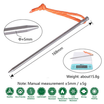 iBasingo titanium peg hole for rope tie-in