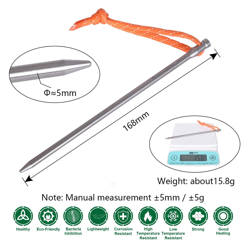 iBasingo titanium peg hole for rope tie-in