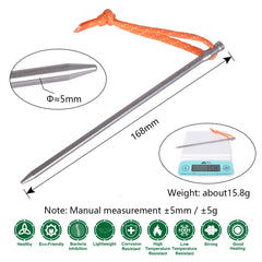 iBasingo titanium peg hole for rope tie-in