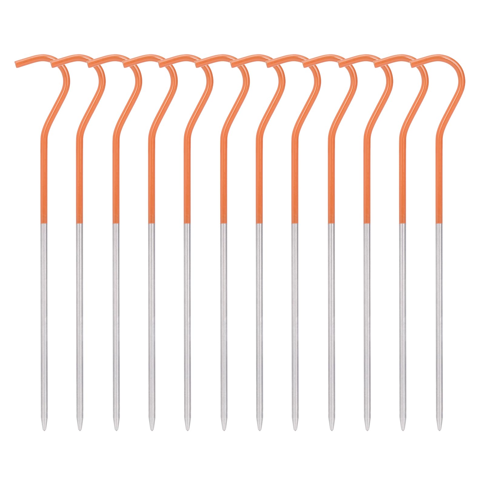 iBasingo titanium peg orange 15cm provides strong hold for tents