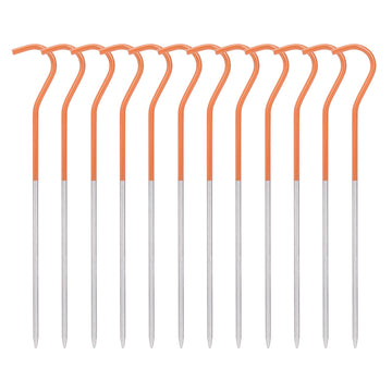 iBasingo titanium peg orange 15cm provides strong hold for tents