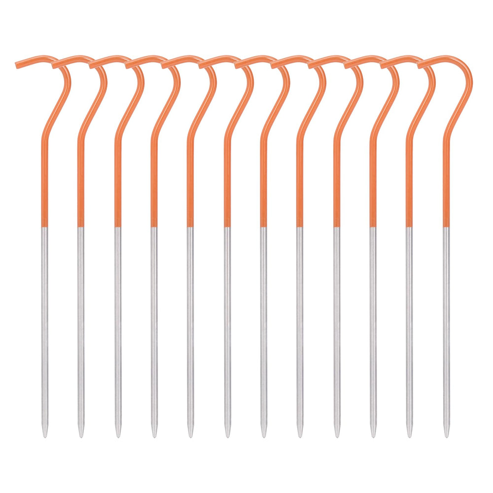 iBasingo titanium peg orange 15cm provides strong hold for tents