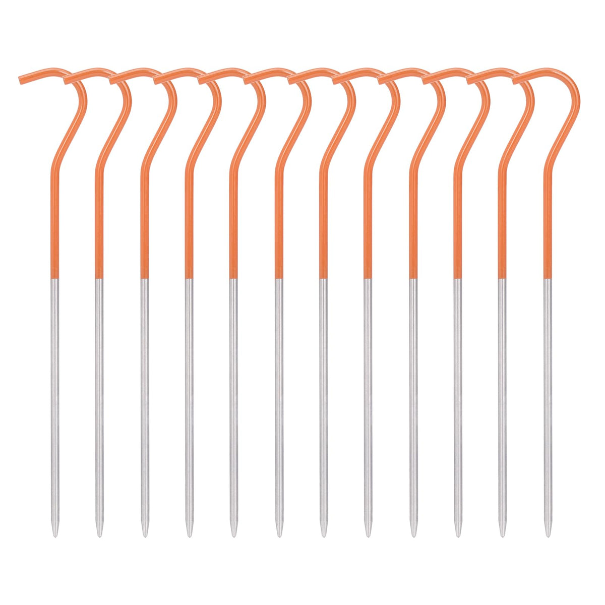 iBasingo titanium peg orange 15cm provides strong hold for tents