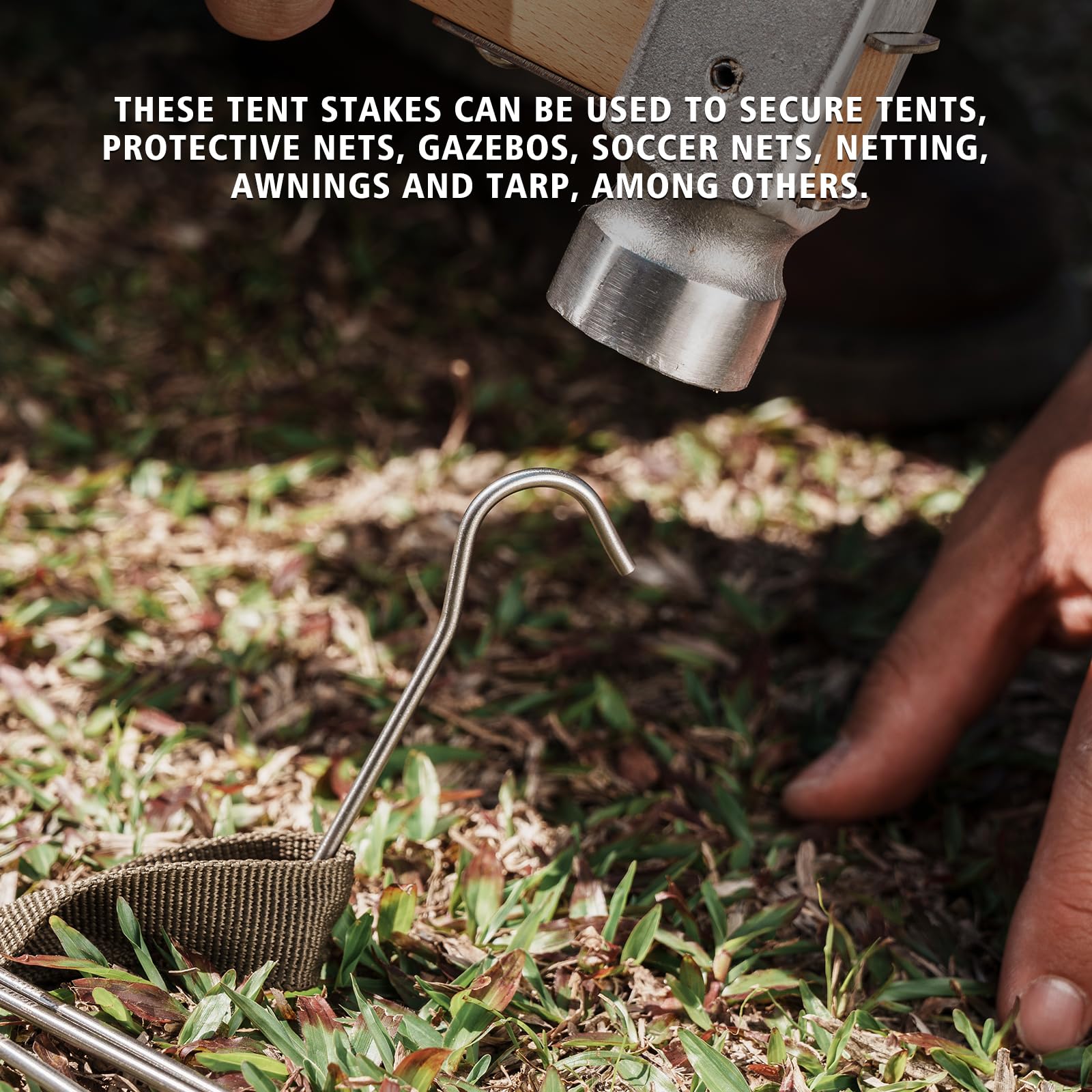 iBasingo peg pack includes 8 pegs for versatile camping needs