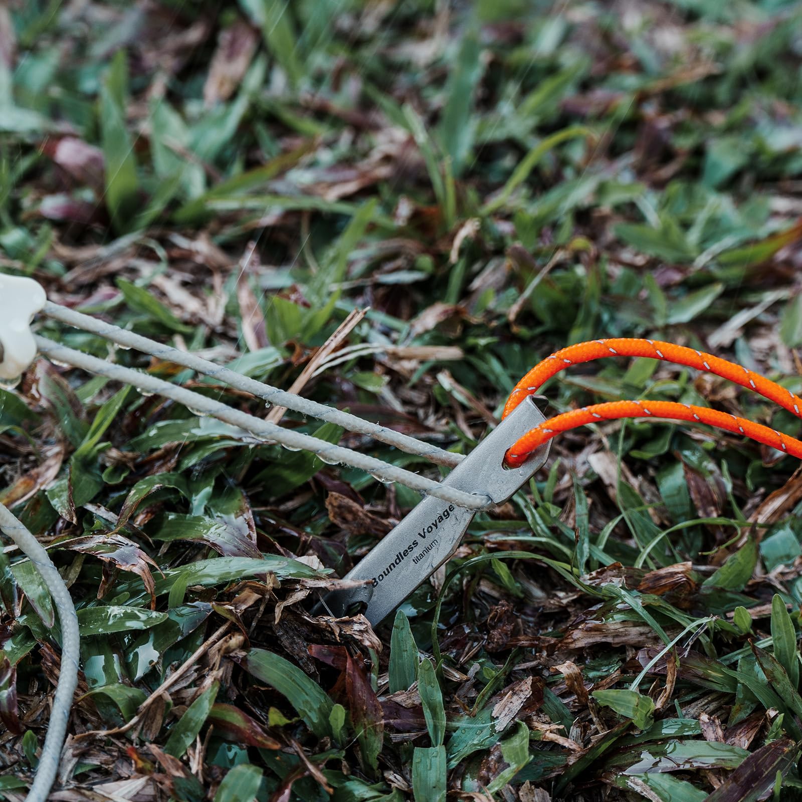 iBasingo titanium stakes hold firmly on beaches and lawns