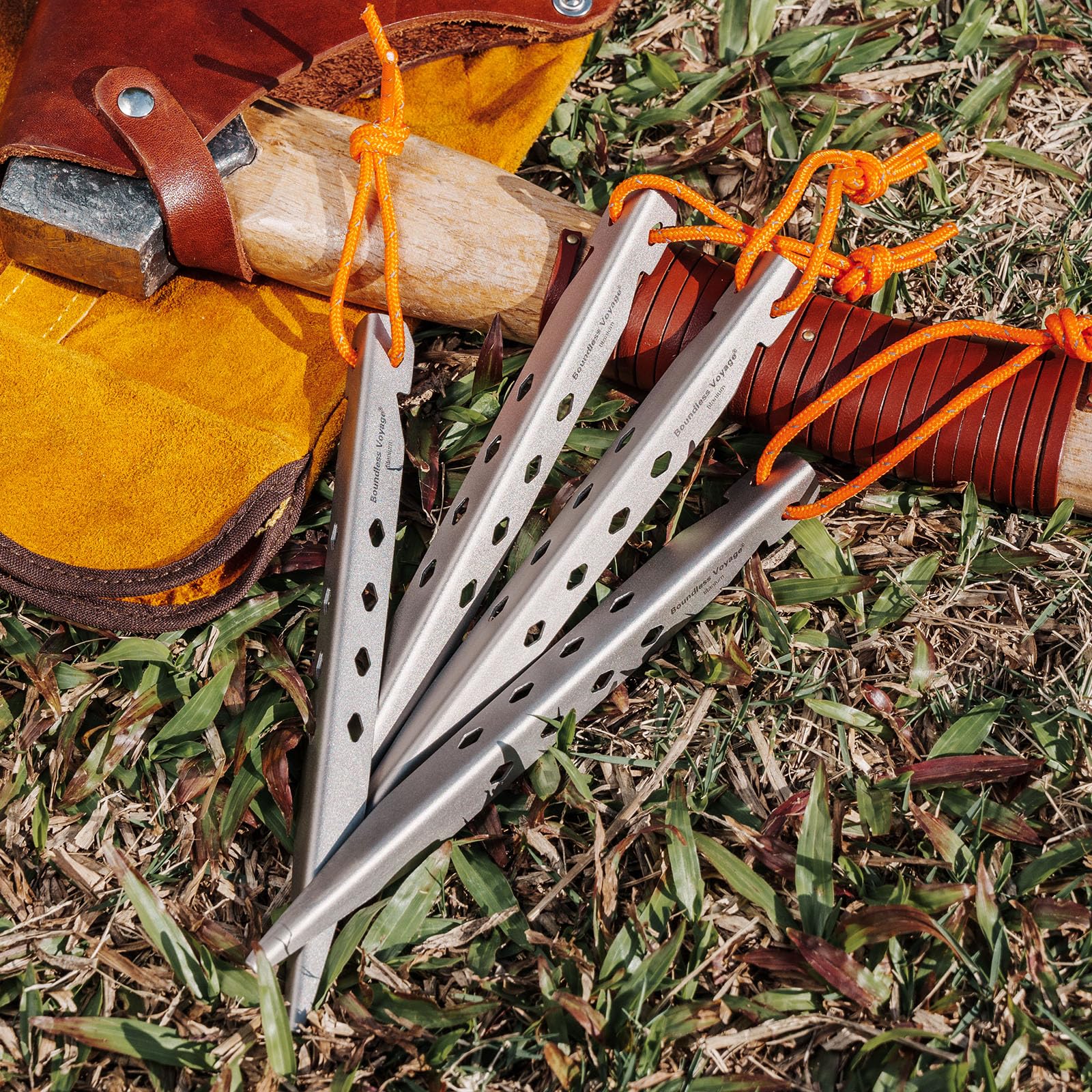 iBasingo 165 mm stakes are ultra-light for easy packing