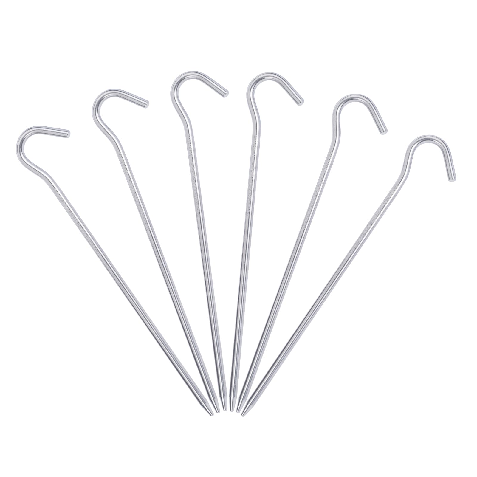 iBasingo titanium peg 20cm top view shows durable, rust-free stake for tents