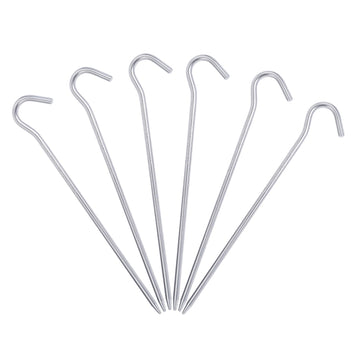 iBasingo titanium peg 20cm top view shows durable, rust-free stake for tents