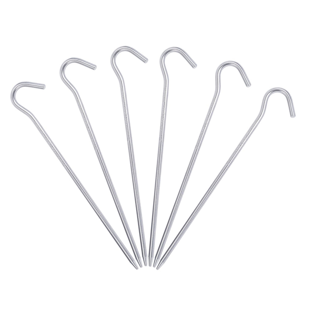 iBasingo titanium peg 20cm top view shows durable, rust-free stake for tents