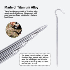 iBasingo 5mm thick titanium peg section highlights extra sturdiness