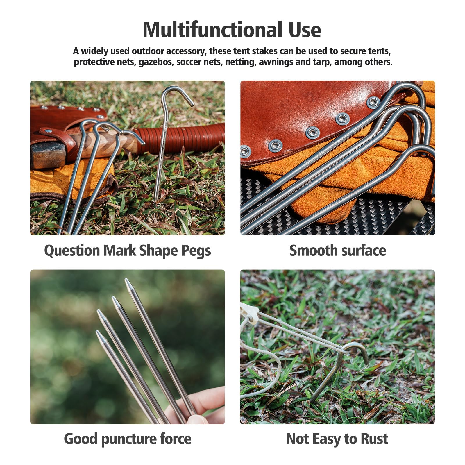 iBasingo peg inserted into ground illustrates reliable soil grip
