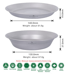 iBasingo plate and bowl combo nests neatly for organized camping packs