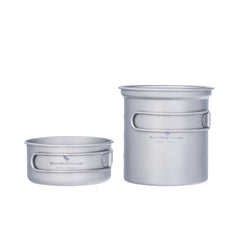 iBasingo titanium pot 750ml for ultralight camping cookware