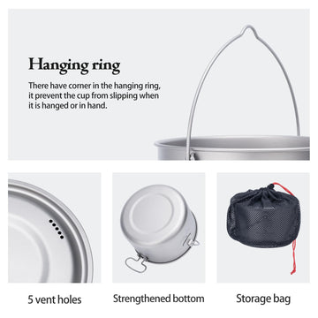 ibasingo titanium pot lid with steam holes for balanced pressure