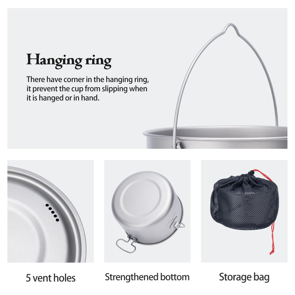 ibasingo titanium pot lid with steam holes for balanced pressure