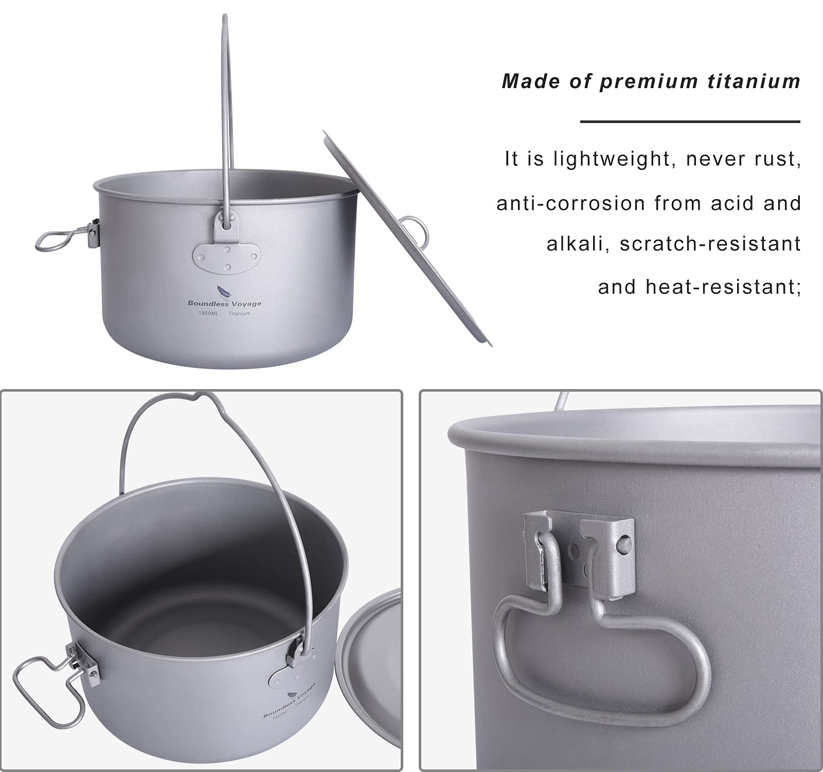 iBasingo titanium pot lid with steam holes balances pressure and reduces drips.