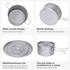 iBasingo titanium pots 2.4L suitable for family picnics