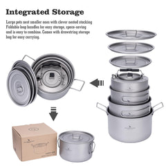 iBasingo pots foldable handles for compact storage