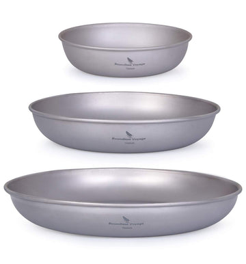 iBasingo titanium small pan for camping meals, ultra-light and easy to pack