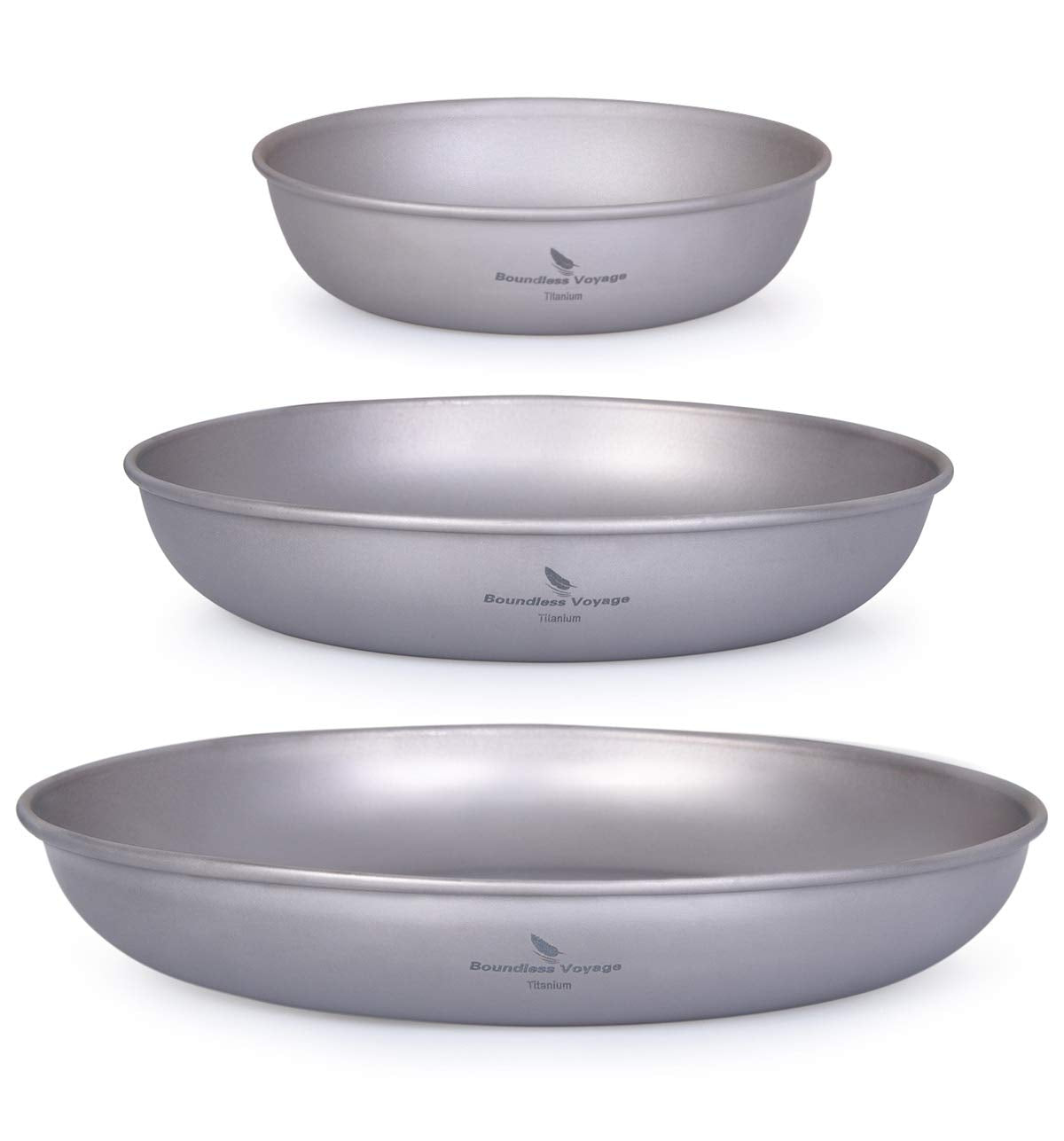 iBasingo titanium small pan for camping meals, ultra-light and easy to pack