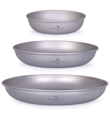 iBasingo titanium small pan for camping meals, ultra-light and easy to pack