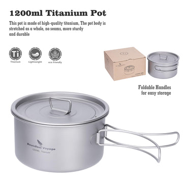 iBasingo titanium soup pot over campfire, efficient heating performance.