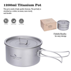 iBasingo titanium soup pot over campfire, efficient heating performance.