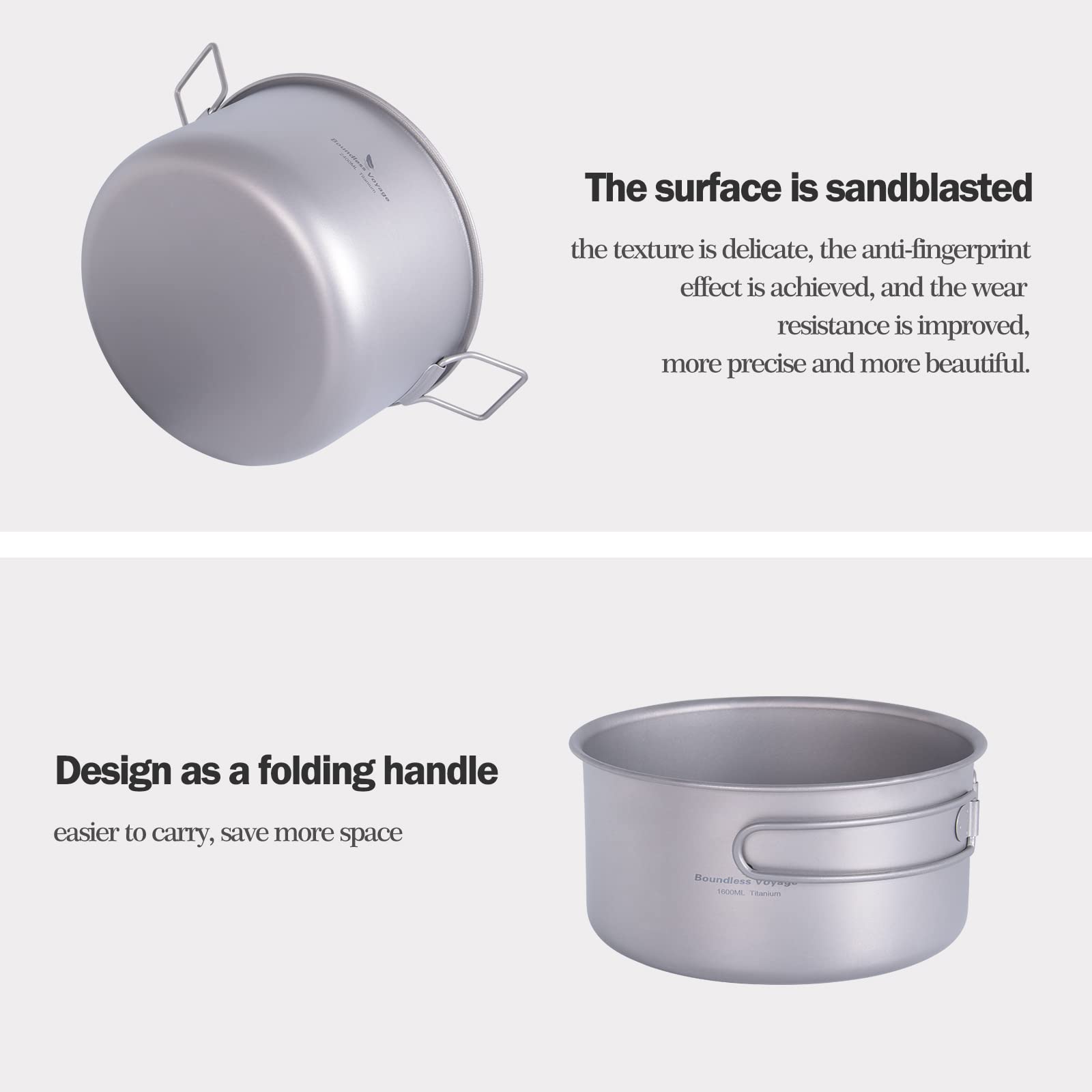 iBasingo titanium soup pot seamless body, easy to clean and durable.